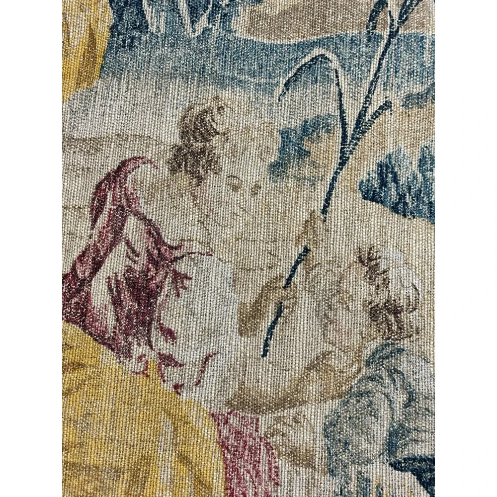 Antique French Aubusson Style Tapestry La Halte des Chasseurs Hunters' Rest